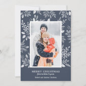 White Merry-kerstfoto Feestdagenkaart (Voorkant)
