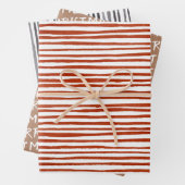 White "Merry Kerstmis" Kraft paper en Stripes  (In situ)