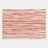 White "Merry Kerstmis" Kraft paper en Stripes  (Voorkant)