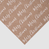 White "Merry Kerstmis" Kraft paper Tissuepapier (Detail)