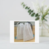 White Mesh Bag Fruit Mesh Bag Logo Print Mech Bag Briefkaart (Staand voorkant)