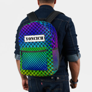 White Mesh Moire door Kenneth Yoncich Bedrukte Rugzak