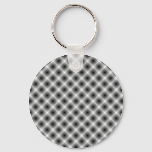 White Mesh Moire door Kenneth Yoncich Sleutelhanger (Voorkant)