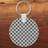 White Mesh Moire door Kenneth Yoncich Sleutelhanger (Voorkant)