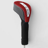 White Mesh Moire (Tintable) van Kenneth Yoncich Golfheadcover (Schuin)