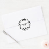 White met Black Butterflies Party Custom Favor Ronde Sticker (Envelop)