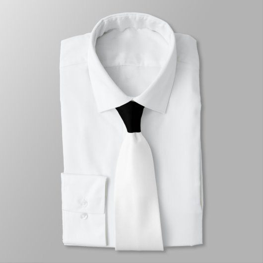 White met Black Knot Contrast Stropdas (Gebonden)