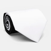 White met Black Knot Contrast Stropdas (Opgerold)