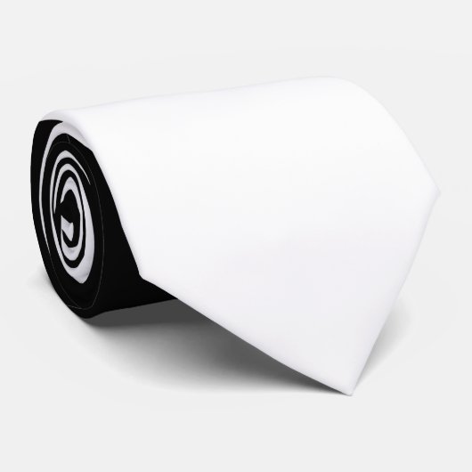 White met Black Knot Contrast Stropdas (Opgerold)