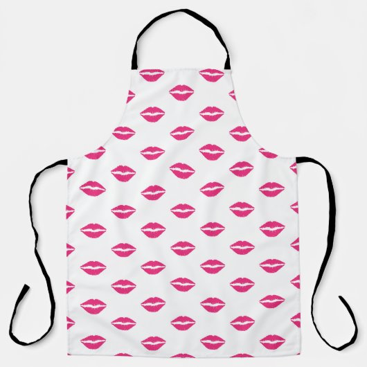 WHITE MET BRIGHT PINK LIPS SCHORT (Voorkant)