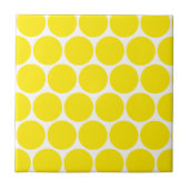 White met gele pokadots Pattern Trivet Tegeltje (Voorkant)
