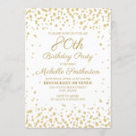 White met Gold Glitter 80th Birthday Party Kaart<br><div class="desc">De 80ste verjaardag van de elegante vrouw met gouden glitter op een witte achtergrond. Neem contact met ons op voor hulp bij aanpassingen of voor het aanvragen van overeenkomende of coördinerende producten.</div>