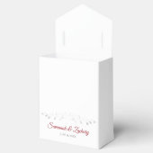 White met Red Simple Elegant Weddenschap Bedankt Bedankdoosjes (Geopend)