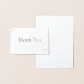 White met Silver Foil Snowflake Hartelijk dank Folie Kaarten (Display)