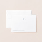 White met Silver Foil Snowflake Hartelijk dank Folie Kaarten (Met envelop)