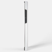 White Metallic Glitter Handgeschreven Monogram Samsung Galaxy Hoesje (Rechterkant)