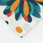 White mexicanes flowers fleece deken (Hoek)