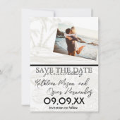 White Mexico Passport Save the Date Kaart (Achterkant)