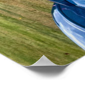 White MG TD classic British Sport car Jigzaag Puzz Poster (Hoek)