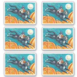 WHITE MICE & BLACK CAT OP HALLOWEEN PUMPKIN HUNT STICKER