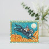 WHITE MICE & BLACK CAT OP HALLOWEEN SCAVENGER HUNT BRIEFKAART (Staand voorkant)