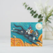 WHITE MICE & BLACK CAT OP HALLOWEEN SCAVENGER HUNT BRIEFKAART (Staand voorkant)