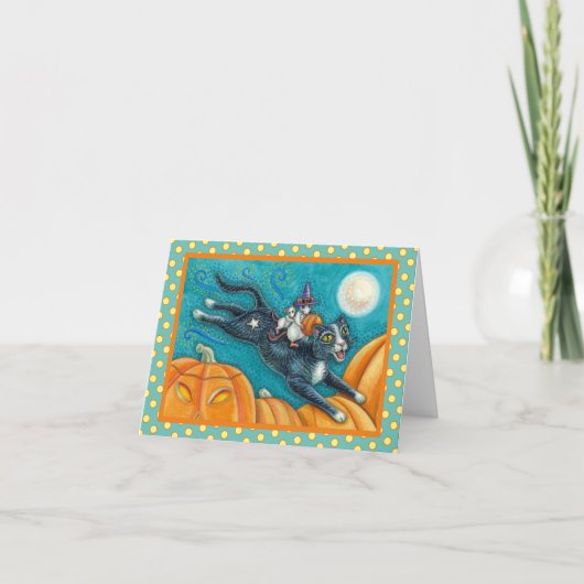 WHITE MICE & BLACK CAT OP HALLOWEEN SCAVENGER HUNT KAART (Voorkant)