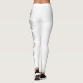 White Michigan State Flower Apple Blossom Leggings (Achterkant)