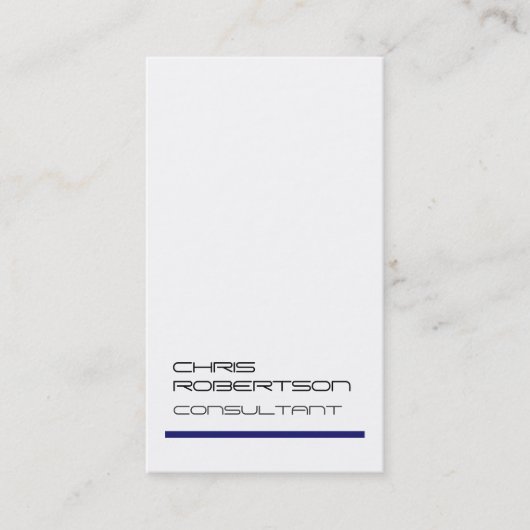 White Midnigt Blue Attractive Charm Visitekaartje (Voorkant)