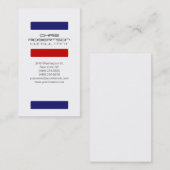 White Midnigt Blue Red Attractive Visitekaartje (Voorkant / Achterkant)