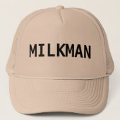 White Milkman Trucker Hat Trucker Pet (Voorkant)