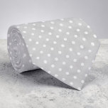 White Mini Polka Dots on Light Grey Necktie Stropdas<br><div class="desc">This charming necktie features a delightful pattern of white mini polka dots elegantly set against a soft light grey background. Perfect for adding a touch of playful sophistication to any outfit, this tie is a versatile accessory suitable for various occasions, from casual business meetings to special events. The high-quality material...</div>