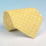 White Mini Polka Dots on Yellow Necktie Stropdas<br><div class="desc">This charming necktie features a delightful pattern of white mini polka dots elegantly set against a soft yellow background. Perfect for adding a touch of playful sophistication to any outfit, this tie is a versatile accessory suitable for various occasions, from casual business meetings to special events. The high-quality material ensures...</div>