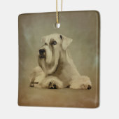 White Miniature Schnauzer Keramisch Ornament (Links)