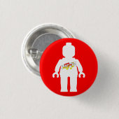 White Minifig met Music Logo Ronde Button 3,2 Cm (Voorkant /achterkant)