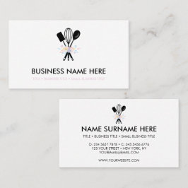 White Minimal Bakery Cooking Pastry Pizzeria Visitekaartje