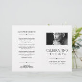 White Minimal Celebration of Life Funeral Programm (Staand voorkant)