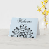 White Minimal Lotus Welcome Wishing Kaart (Gele Bloem)