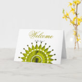 White Minimal Lotus Welcome Wishing Kaart (Gele Bloem)