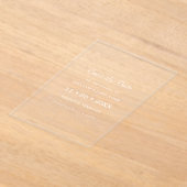 White Minimal Modern Save the Date Card Acryl Uitnodigingen (Laagn)