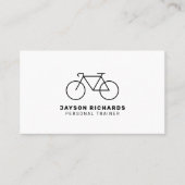 White Minimal Personal Trainer Cycling Instruction Visitekaartje (Voorkant)