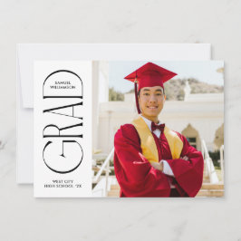 White Minimalist Afstuderen Aankondiging