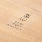 White Minimalist Corporate | Modern Acryl Event Uitnodigingen (Laagn)