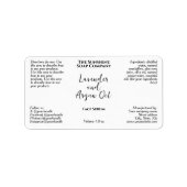 White Minimalist Cosmetics Dropper Bottle  Etiket (Voorkant)