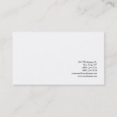 White minimalist Elegant Chic Plain Feminine Visitekaartje (Achterkant)