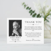 White minimalist fotosympathie bedankt (Staand voorkant)