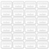 White Minimalist Handmade Artisan Gratitude  Sticker (Voorkant)