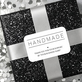 White Minimalist Handmade Artisan Gratitude Sticker