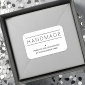 White Minimalist Handmade Artisan Gratitude Sticker