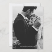 White Minimalist Modern Double Photo Save the Date Kaart (Achterkant)